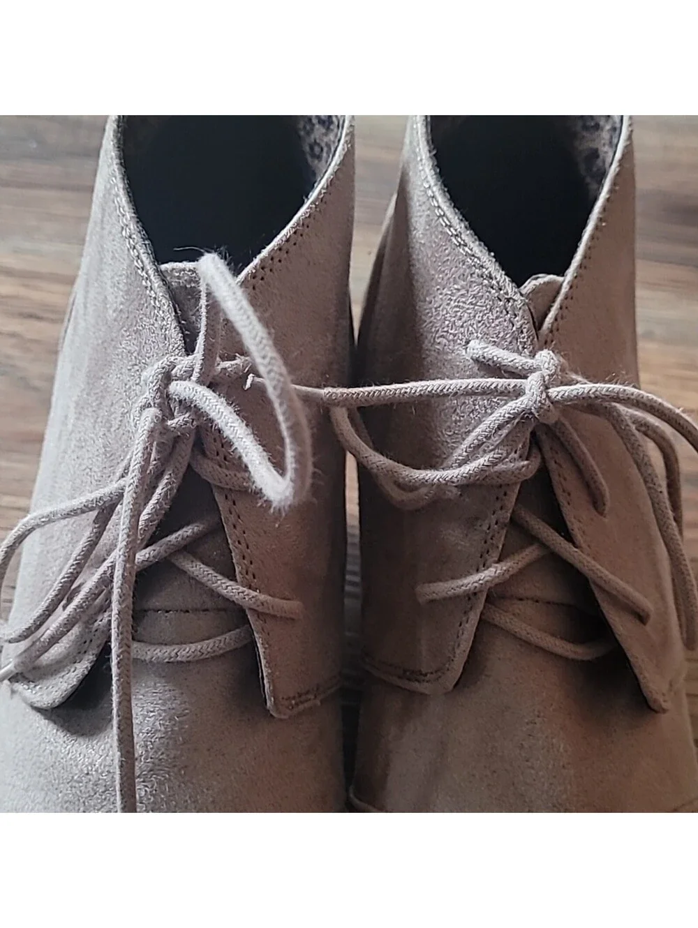 Cityclassified Wedge Ankle Booties, Size 10, Tan Suede, Boutique